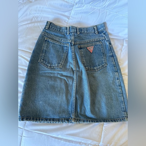 Vintage 80s/90s Georges Marciano for Guess High-Waisted Denim Skirt - Picture 2 of 10
